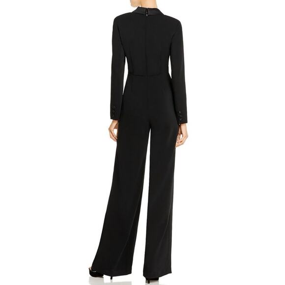 Jay Godfrey Roland Black Tuxedo Jumpsuit Long Sleeve Wide Leg Elegant FormalWear - Picture 6 of 16